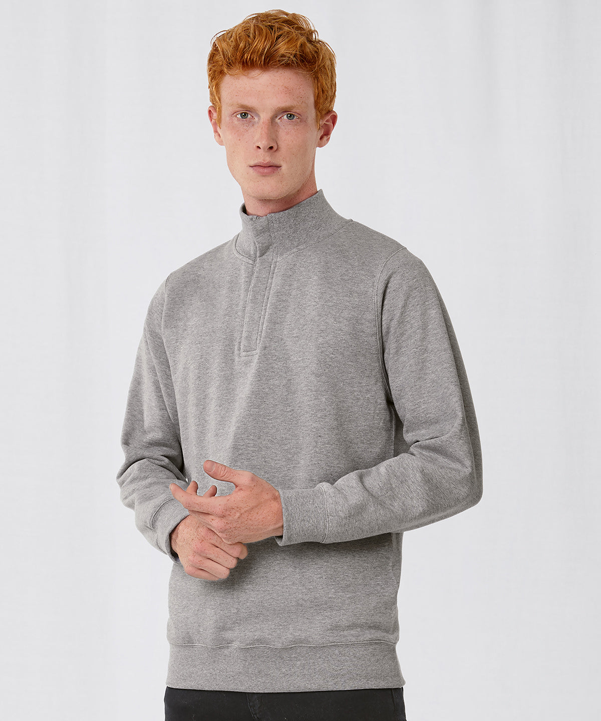 B&C ID.004 ¼ zip sweatshirt – The Print House